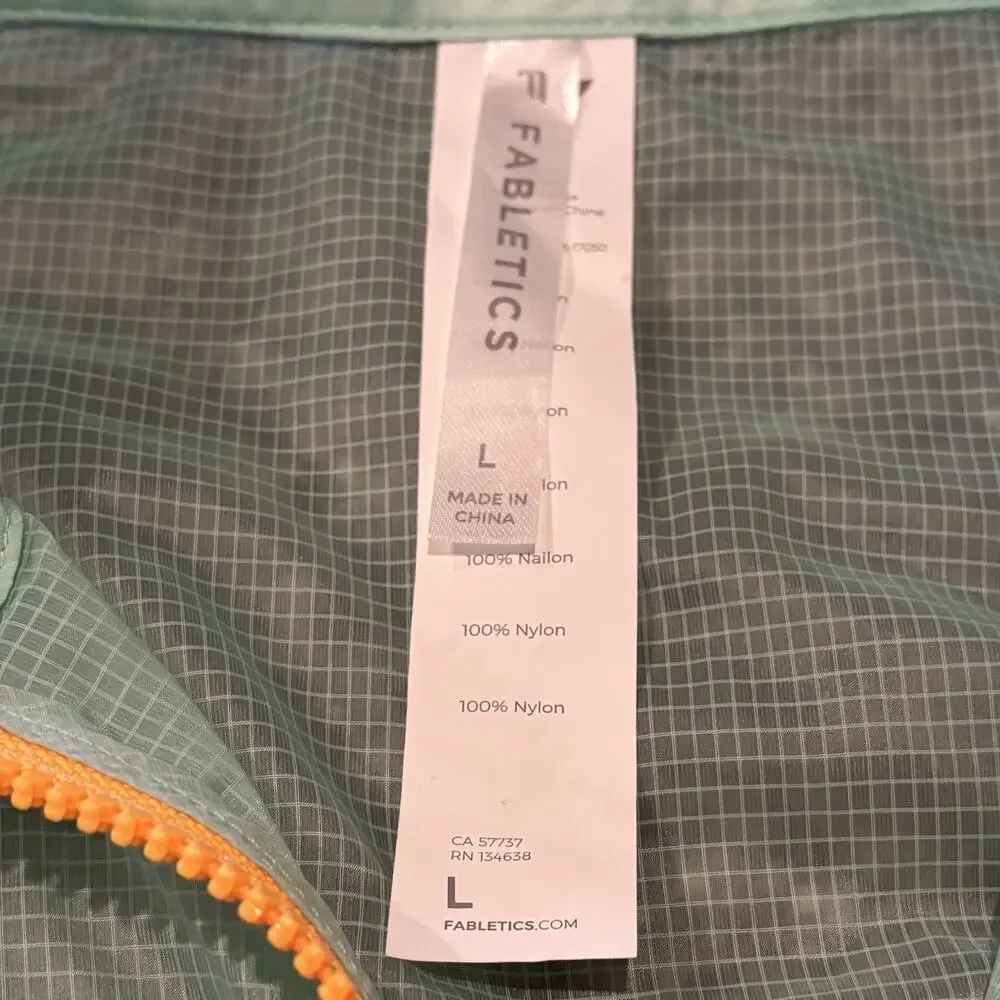 Fabletics Sport Payton Woven Jacket Large Peach Kiss Ombre Full Zip Pockets - Picture 13 of 13